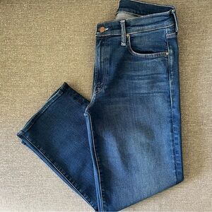 Mother Rambler Zip Ankle Wide Leg Jeans, Size 30